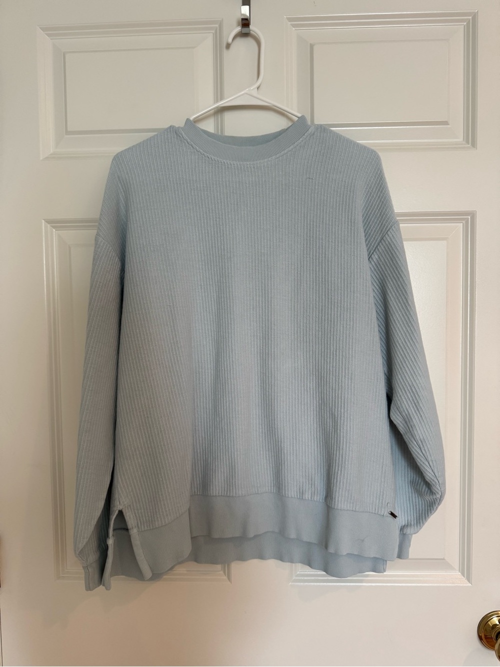 The Southern Shirt Company Pale Blue Ribbed Crewneck Sweatshirt